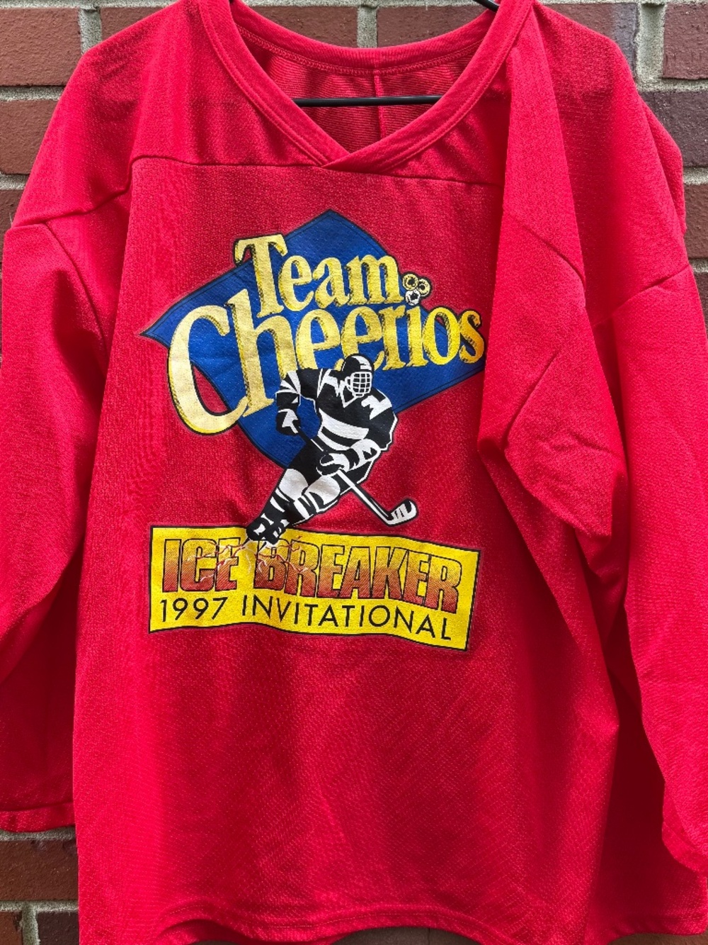 Team Cheerios Ice Breaker 1997 Invitational Vintage Hockey Jersey CCM- Large